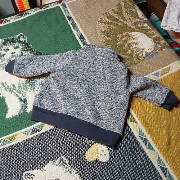 Just One You by Carter's Newborn NB Infant Baby Heather & Blue Jacket - Picture 4 of 8